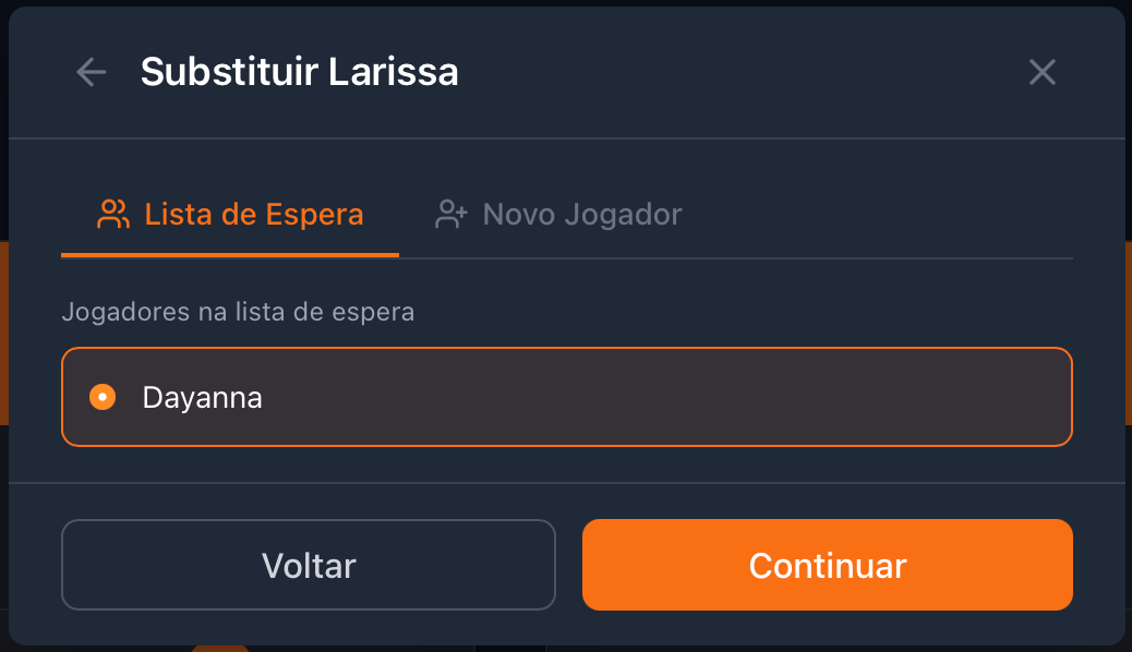 Passo 2: Escolher substituto entre as fontes disponíveis